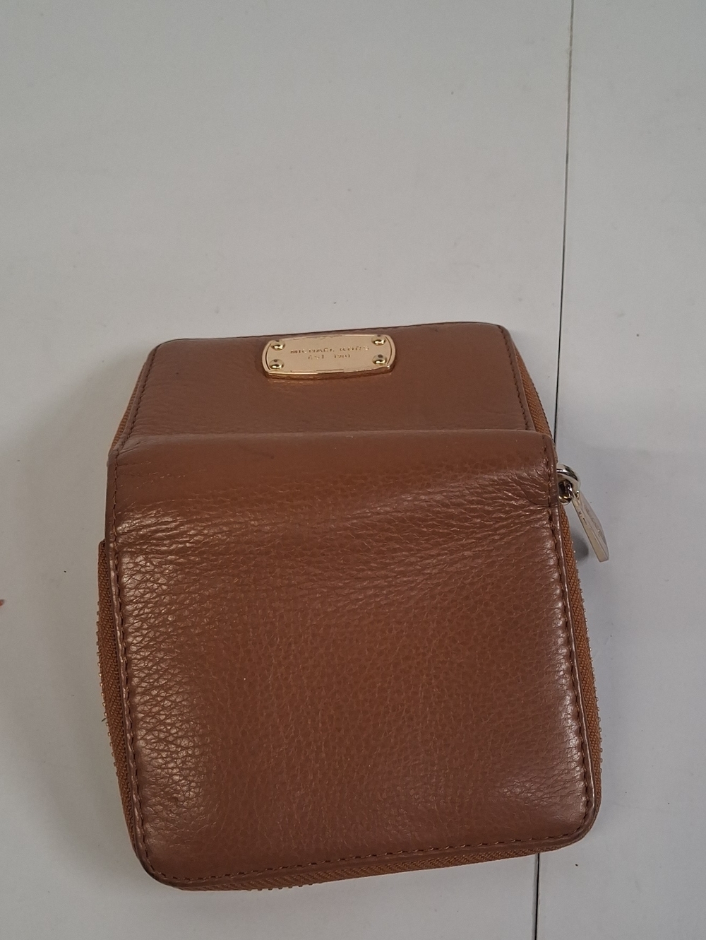 Womens Michael Kors Brown Leather Zip Bi-fold Wallet - Picture 5 of 5